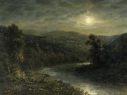 Walter Griffin Moonlight on the Delaware River oil on canvas